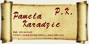 Pamela Karadžić vizit kartica